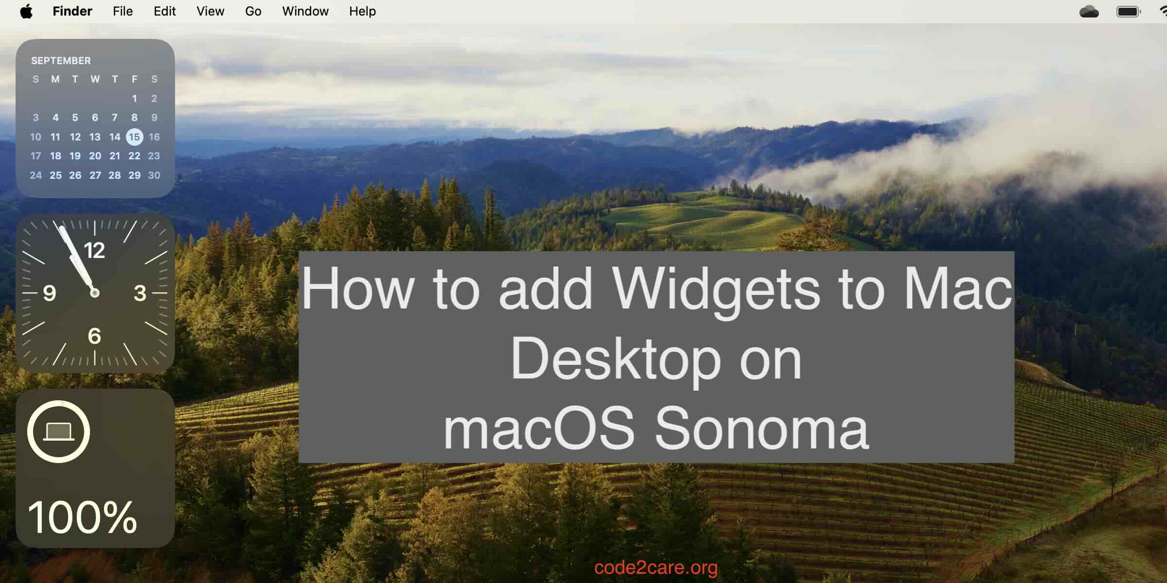 How to add Widgets to Mac Desktop on macOS Sonoma